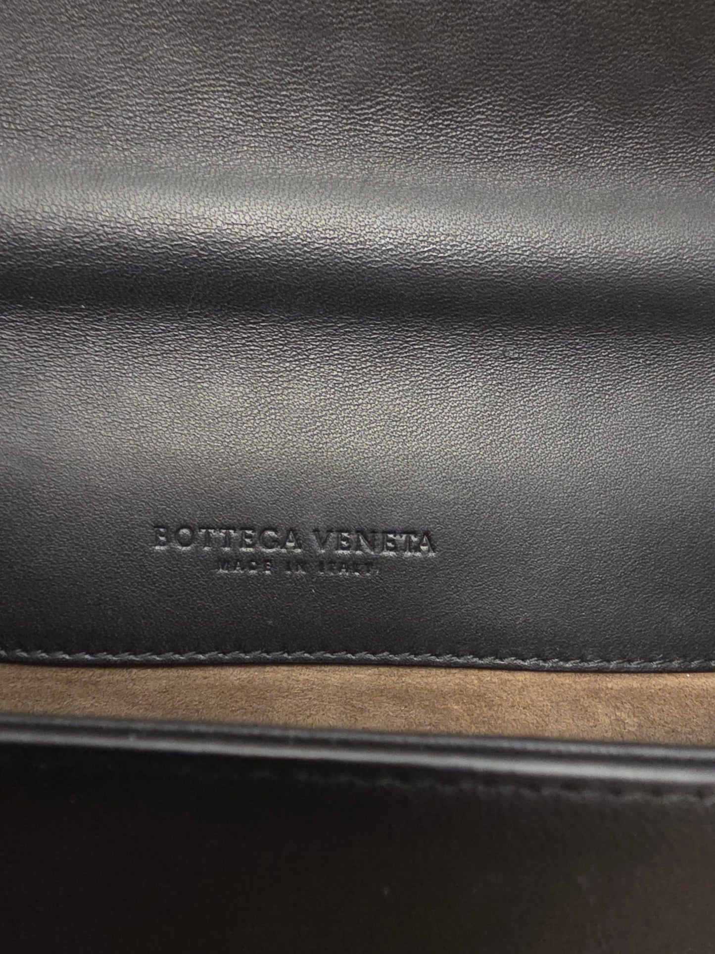 Bottega Veneta Intrecciato Olimpia Knot Shoulder Bag Metallic Bronze & Black