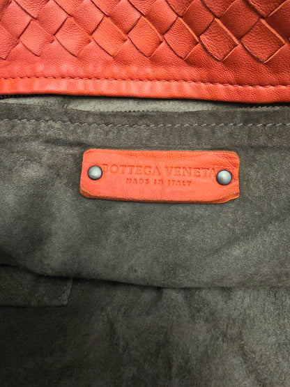 Bottega Veneta Maxi Cabat Intrecciato Woven Leather Tote Bag Coral Orange XL