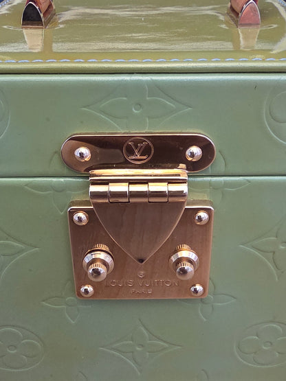 Louis Vuitton Vernis Boîte Flacon Vanity Case in Lime Green & Baby Blue