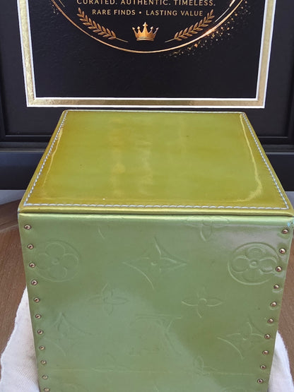Louis Vuitton Vernis Boîte Flacon Vanity Case in Lime Green & Baby Blue