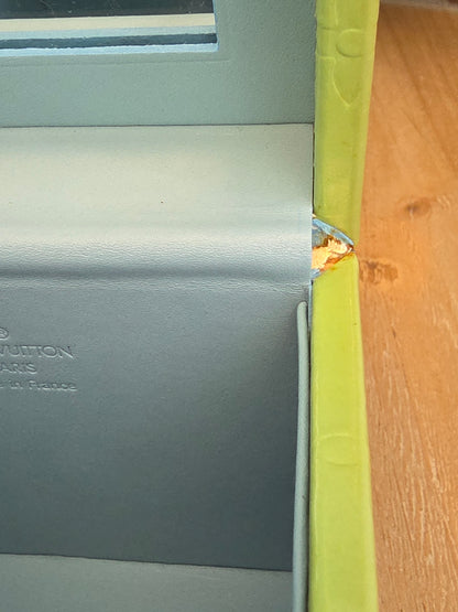 Louis Vuitton Vernis Boîte Flacon Vanity Case in Lime Green & Baby Blue