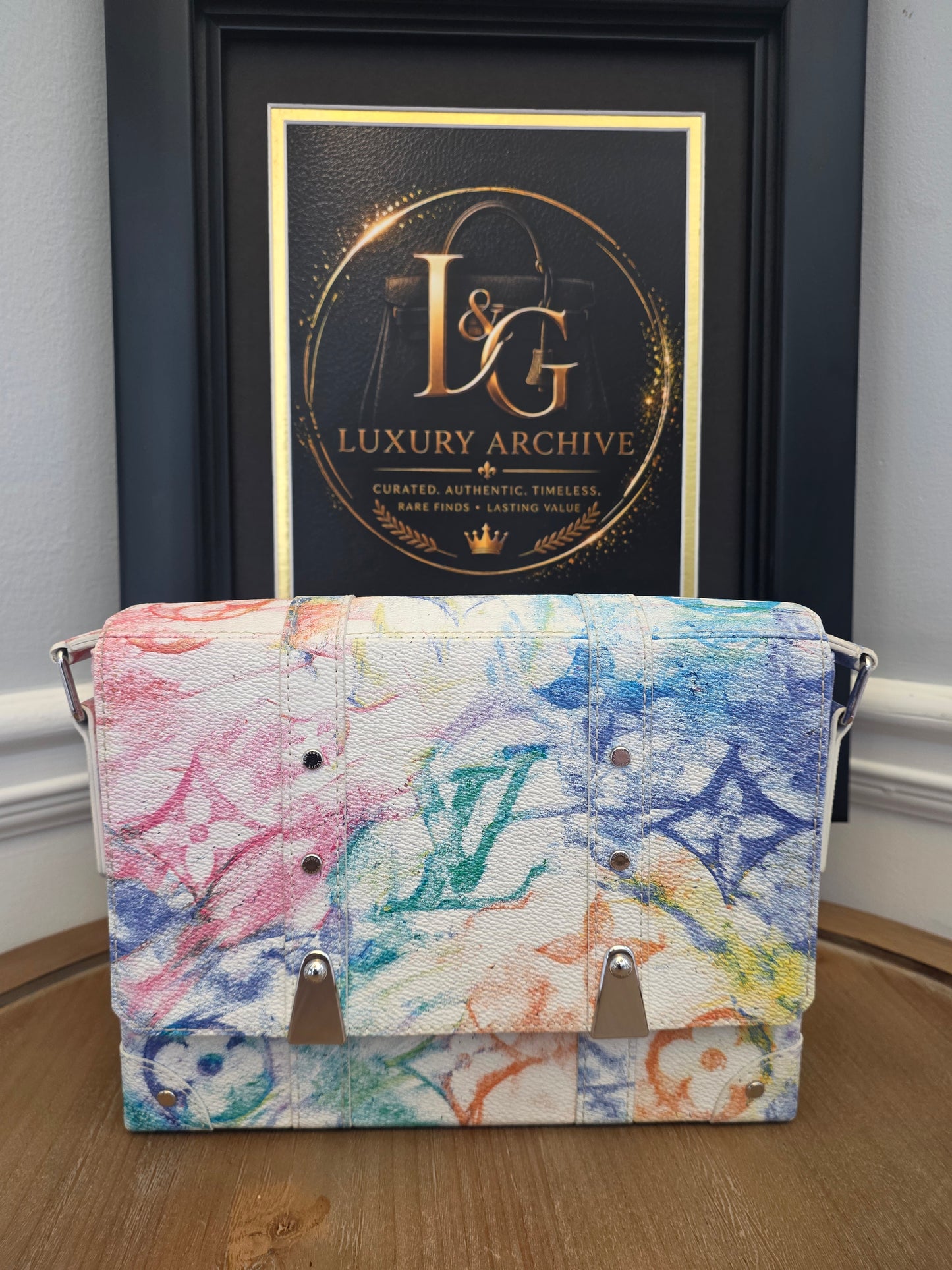 Louis Vuitton x Virgil Abloh Monogram Watercolor Soft Trunk Shoulder Bag