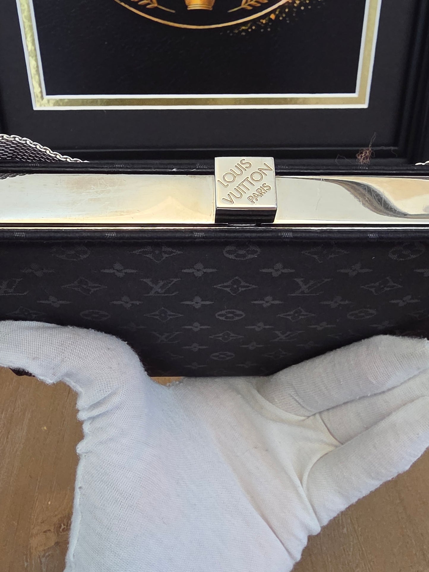 Louis Vuitton Monogram Eclipse Petite Malle Clutch Crossbody Bag