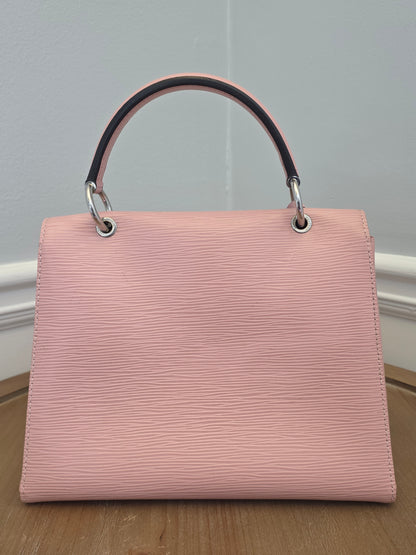 Louis Vuitton Pink Epi Leather Twist MM Tote Bag