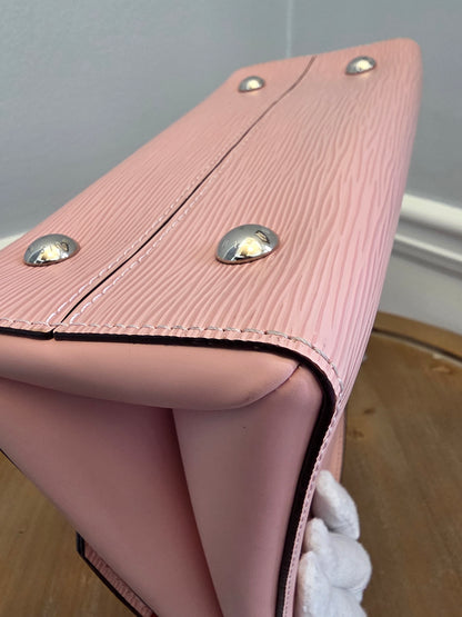 Louis Vuitton Pink Epi Leather Twist MM Tote Bag