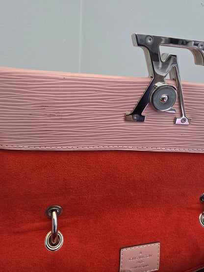 Louis Vuitton Pink Epi Leather Twist MM Tote Bag