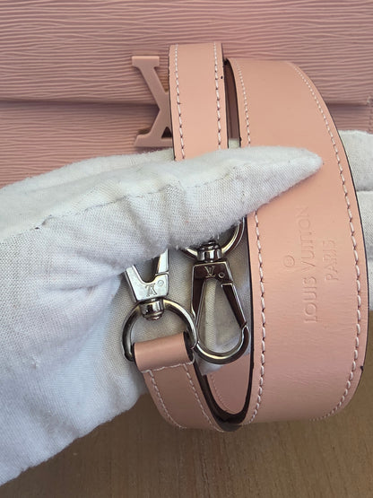 Louis Vuitton Pink Epi Leather Twist MM Tote Bag