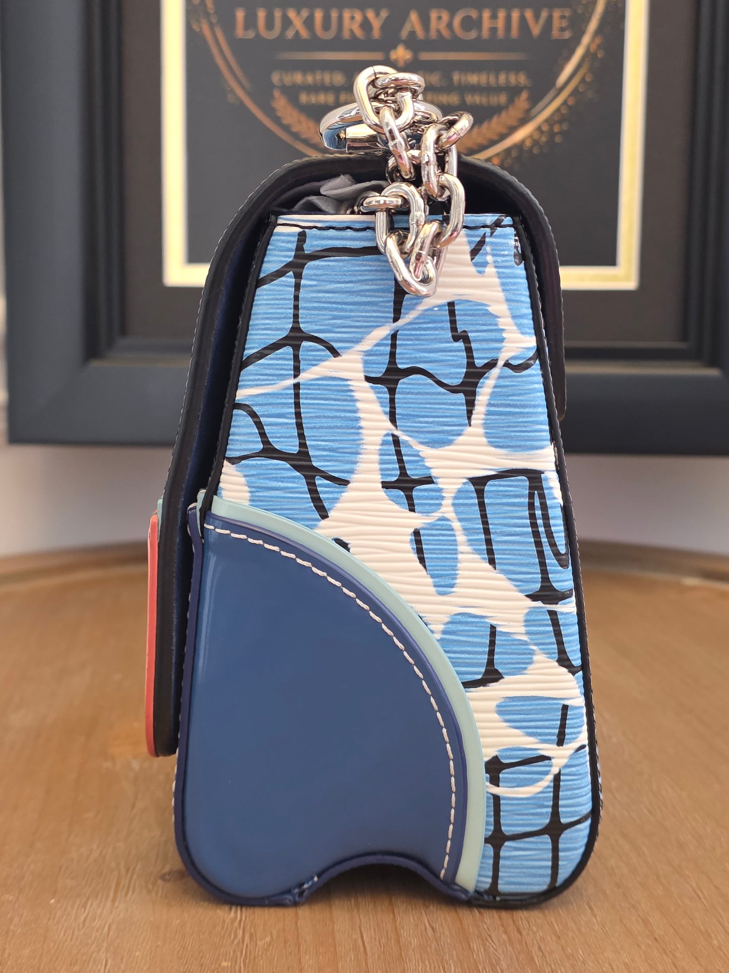 Louis Vuitton Twist MM Epi Leather Graffiti Print Chain Shoulder Bag
