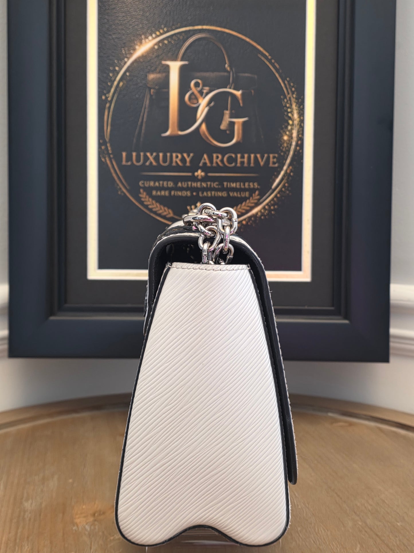 Louis Vuitton Twist MM Epi Leather & Monogram Reverse Chain Bag – White/Black  Price