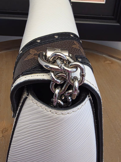 Louis Vuitton Twist MM Epi Leather & Monogram Reverse Chain Bag – White/Black  Price