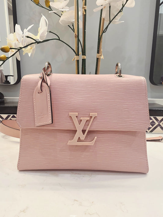 Louis Vuitton Pink Epi Leather Twist MM Tote Bag