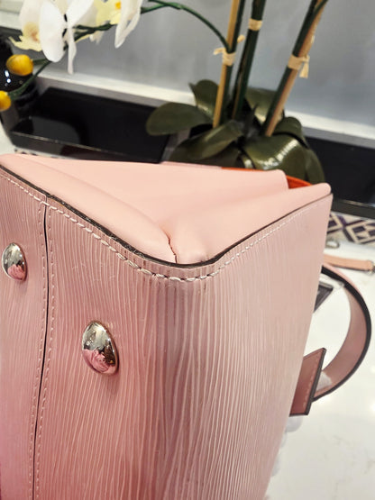 Louis Vuitton Pink Epi Leather Twist MM Tote Bag