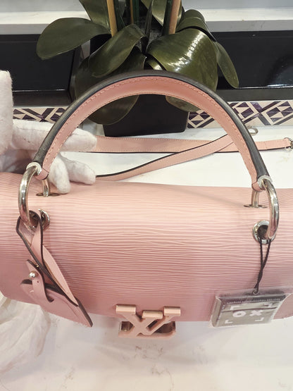Louis Vuitton Pink Epi Leather Twist MM Tote Bag