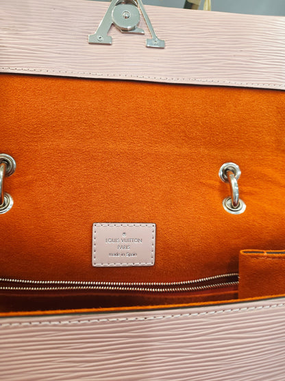 Louis Vuitton Pink Epi Leather Twist MM Tote Bag