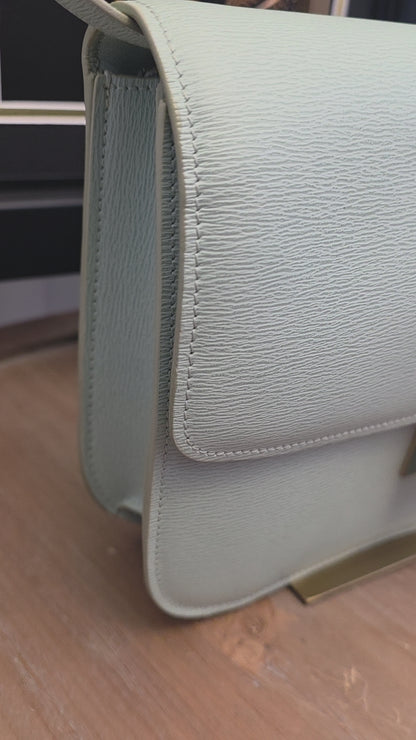 CÉLINE Classic Box Bag – Pale Celadon / Ice Mint Leather with Gold Hardware