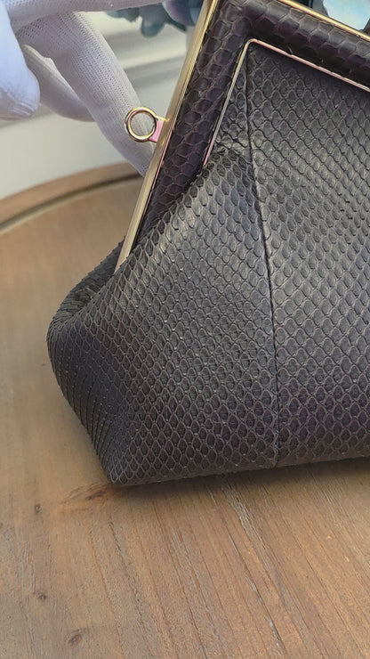 Fendi First Small Python Clutch Bag